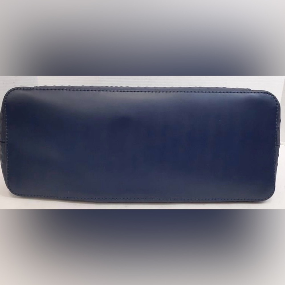 Authentic Kate Spade Blue Leather Halsey la vita Ostrich Handbag and wallet - Picture 13 of 16